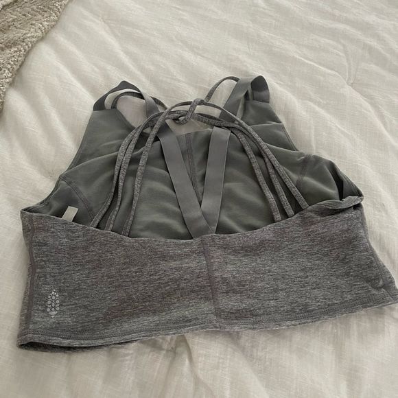 Free People Movement Grey Mantra Cropped Tank Top - Picture 3 of 8